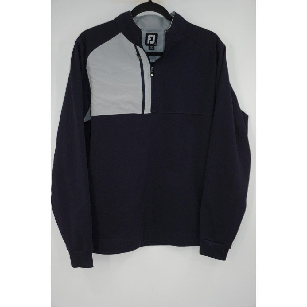 FootJoy Jacket Blue 1/4 Zip Golf Windbreaker Pullover Colorblock Men's Medium